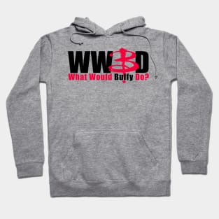 WWBD: What Would Buffy Do? (black text) Hoodie